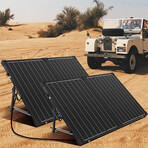 PTK 100W Portable Solar Panel Kit // Foldable 2X 50W Mono Suitcase + ProteusX 20A Charge Controller