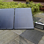 PLK 120W Portable Solar Panel Kit // Lightweight Briefcase + PX20A Waterproof LCD Charge Controller