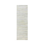 Adella Hand Stitched Modern Striped Area Rug // Ivory (2'6" x 8')