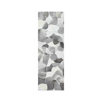 Yung Hand Stitched Modern Abstract Area Rug // Gray (2'6" x 8')