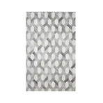 Aimee Hand Stitched Modern Geometric Area Rug // Gray (5' x 8')