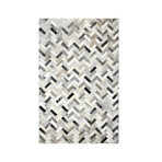 Jacques Hand Stitched Modern Chevron Area Rug // Ash (2'6" x 8')