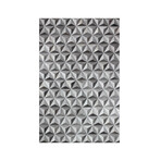 Tona Hand Stitched Modern Geometric Area Rug // Gray (5' x 8')