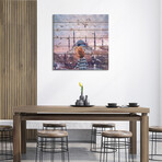 Red Fire In Istanbul by Hobopeeba (26"H x 26"W x 1.5"D)