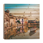 Boat On The Banks Of The Old City by Ievgeniia Bidiuk