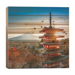 Chureito Pagoda In Autumn by Jan Becke (26"H x 26"W x 1.5"D)