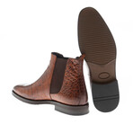 Ricardo Crocodile Patterned Boots // Tobacco (Euro: 39)