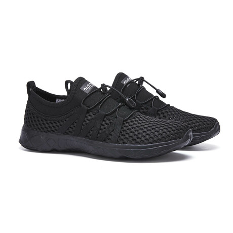 Men's Quick Drying Aqua Water Shoes // All Black (US: 7)