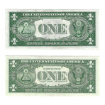 1935 & 1957 $1 Silver Certificates // Set of 2 // Blue Seal // Uncirculated // Deluxe Collector's Pouch