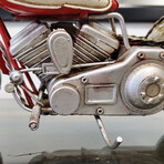 Red Harley-Davidson Motorcycle Metal Handmade
