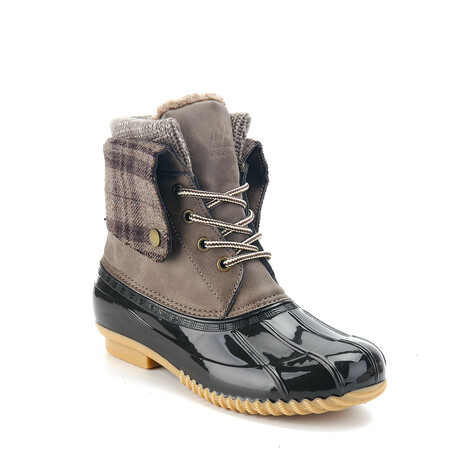 Polar Armor Women's Plad Duck-Toe Boot // Gray (Women's US Size 6)