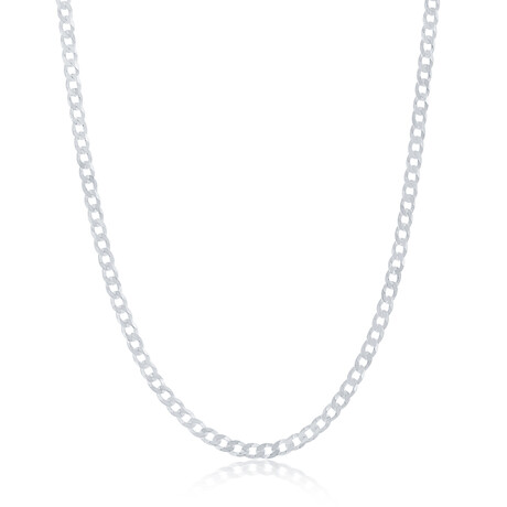 Sterling Silver High-Polished Curb Chain Necklace // 3mm (16")
