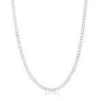 Sterling Silver High-Polished Curb Chain Necklace // 3mm (16")