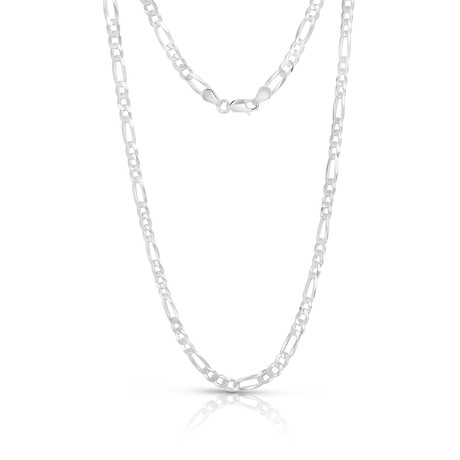 Sterling Silver High-Polished Figaro Chain Necklace // 3mm (18")
