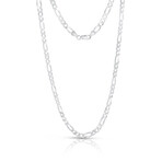 Sterling Silver High-Polished Figaro Chain Necklace // 3mm (18")