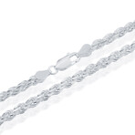 Sterling Silver High-Polish Rope Chain Necklace // 3.2mm (18")