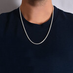 Sterling Silver High-Polish Rope Chain Necklace // 3.2mm (18")