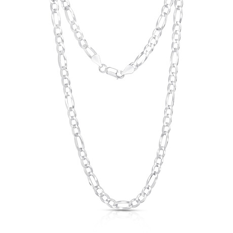 Sterling Silver High-Polished Figaro Chain Necklace // 5mm (18")