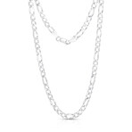 Sterling Silver High-Polished Figaro Chain Necklace // 5mm (18")