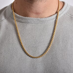Sterling Silver + 14k Gold-Plated High-Polish Rope Chain Necklace // 3.2mm (18")