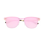 Infinity Polarized Sunglasses // Gold Frame + Pink-Celeste Lens