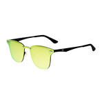 Infinity Polarized Sunglasses // Black Frame + Yellow-Green Lens