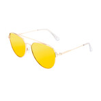 Nudge Polarized Sunglasses // Gold Frame + Yellow Lens