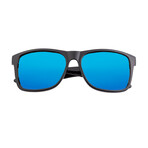 Solaro Polarized Sunglasses // Black Frame + Blue Lens