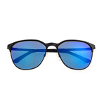 Corindi Polarized Sunglasses // Black Frame + Purple-Blue Lens