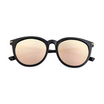 Palawan Polarized Sunglasses // Black Frame + Rose Gold Lens