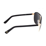 Wreck Polarized Sunglasses // Gold Frame + Black Lens