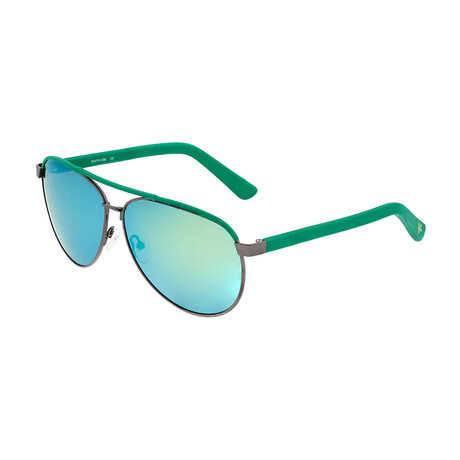 Wreck Polarized Sunglasses // Gunmetal Frame + Green Lens