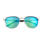 Corindi Polarized Sunglasses // Silver Frame + Celeste Lens
