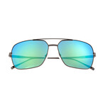 Teewah Polarized Sunglasses // Gunmetal Frame + Blue-Green Lens
