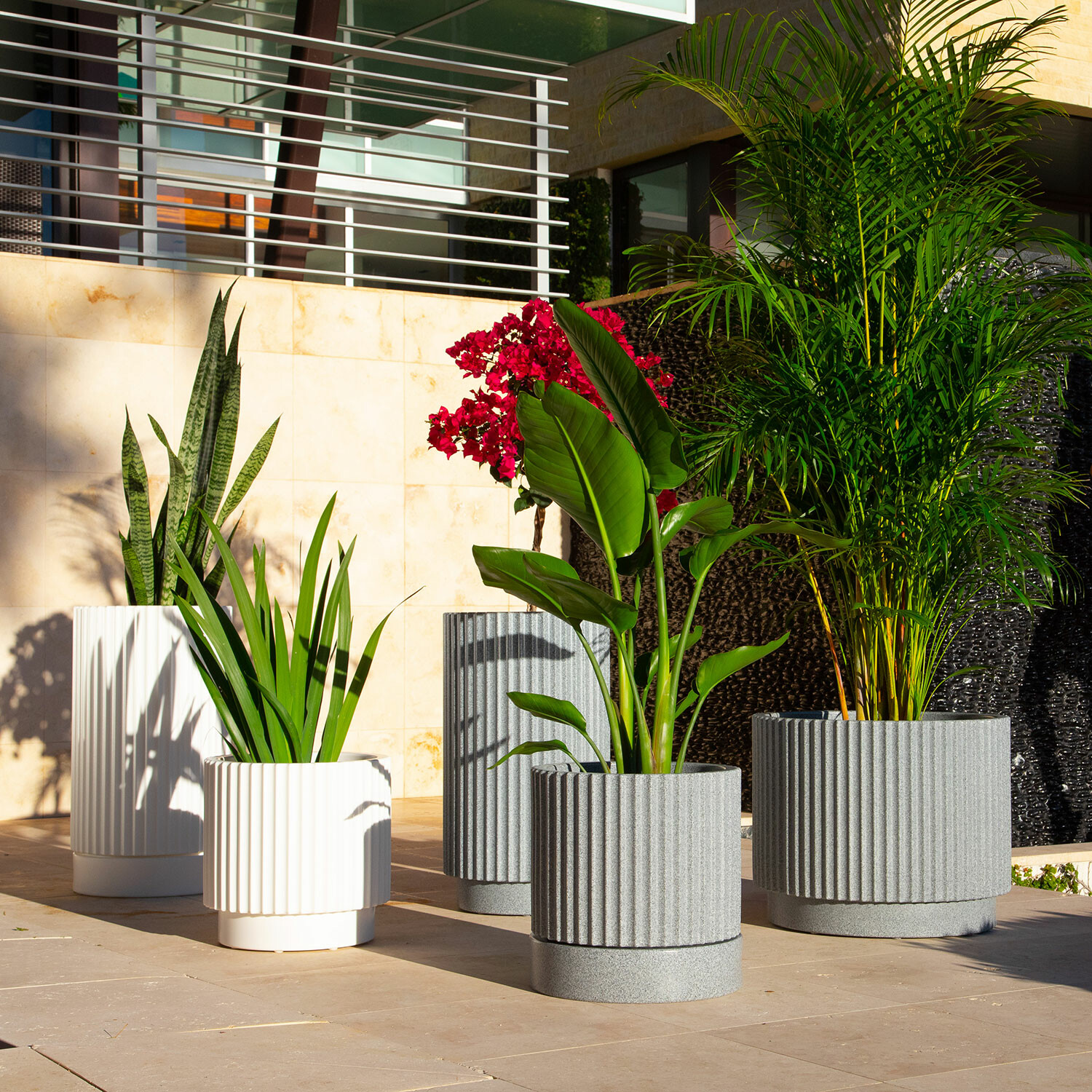 Ripple Tall Planter // White - Tenjam Ripple Planters & Tables - Touch ...