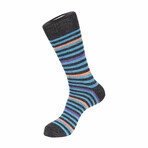 Repeat Stripe Boot Sock // Dark Heather Gray Multicolor