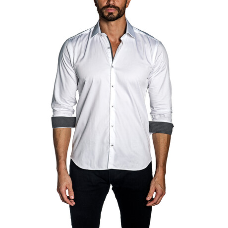 Caden Long Sleeve Button Up Shirt // White (S)