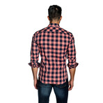 Charles Button-Up Shirt // Black + Red (2XL)