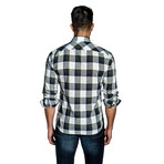 Preston Button-Up Shirt // White + Black (S)