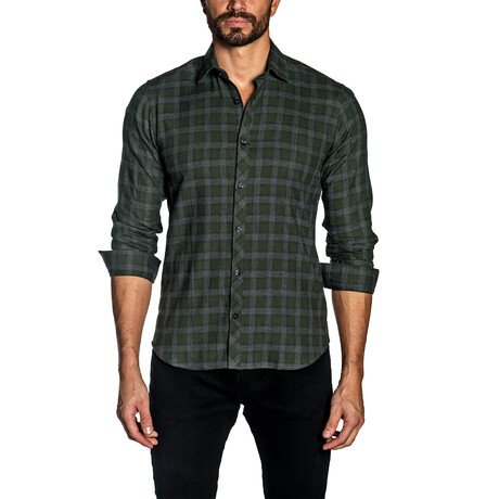 Allan Button-Up Shirt // Forest Green (S)