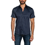 Arthur Long Sleeve Button Up Shirt // Dark Navy (XL)