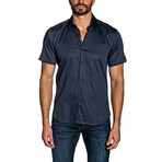 Adonis Long Sleeve Button Up Shirt // Navy (L)