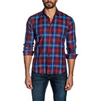 Fredrick Button-Up Shirt // Navy + Red (XL)