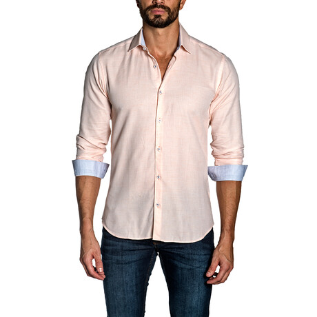 Theodore Button-Up Shirt // Light Orange (S)