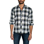 Preston Button-Up Shirt // White + Black (S)