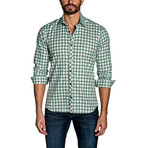 Michael Button-Up Shirt // Green + White (S)