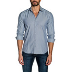 Joseph Button-Up Shirt // White + Navy (S)