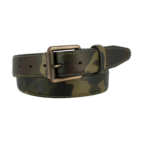 Rye Leather Belt // Camo (36)