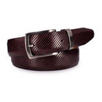 Sylvio Leather Belt // Burgundy (38)