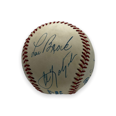 Hank Aaron, Willie Mays, Pete Rose, Al Kaline, Stan Musial, Carl Yastrzemski, Rod Carew & Lou Brock // 3000 Hit Club Members // Autographed Baseball